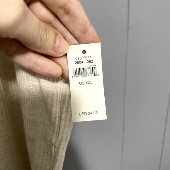 NEW Aerie Cream Waffle Knit Harley Soft Basic Loungewear Tank Top XXL - Picture 3 of 7